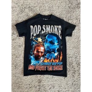 Pop Smoke Cannot Say Pop And Forget The Smoke Short Sleeve TShirt Sz S